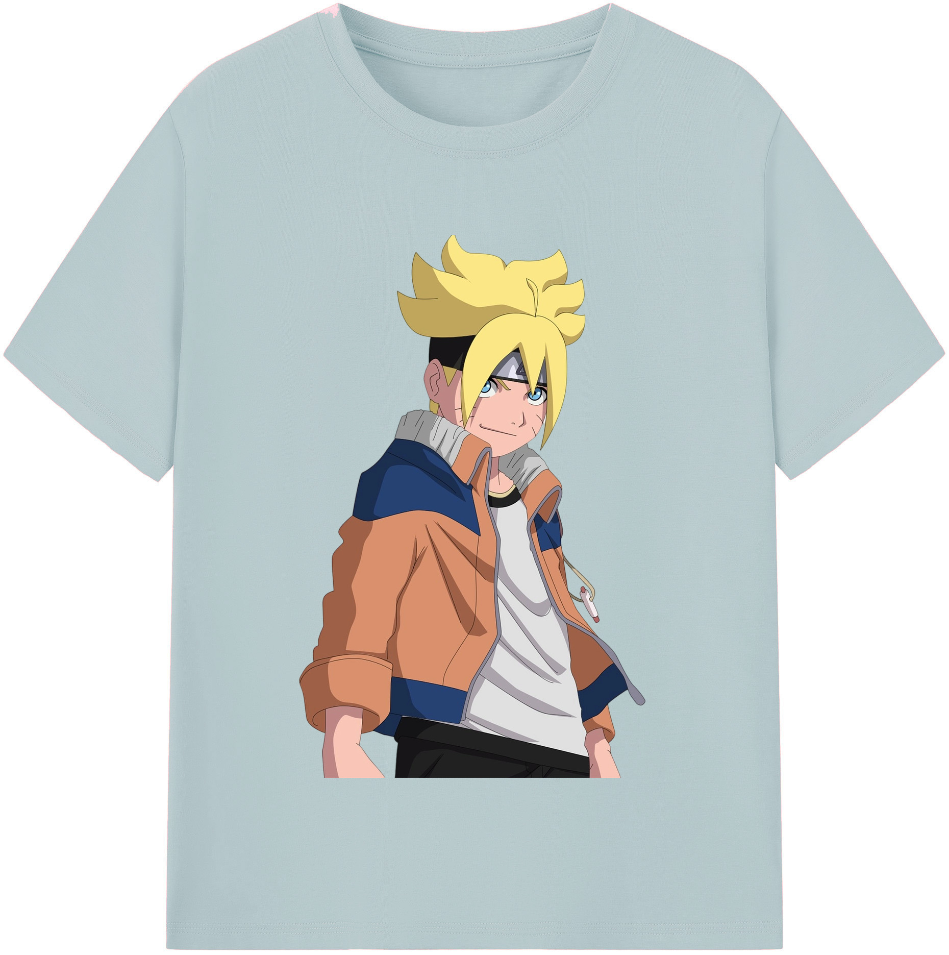 （画像用） NARUTO -ナルト- うずまき ナルト Uzumaki Naruto 綿100％半袖Tシャツ（フロントプリント）